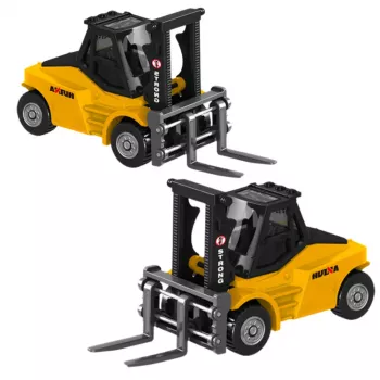 Huina 1:80 Die-Cast Metal Forklift Collectible Model - Yellow