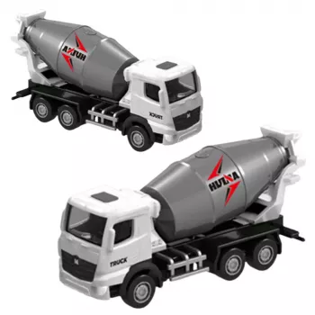 Huina 22734 Concrete Mixer Metal Collectible Model White 1:80