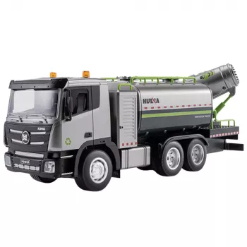 Huina 1:18 RC Water Spray Tank Truck Remote Control Truck with LED Lights and Sound