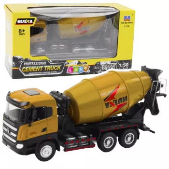 Huina 1:50 Concrete Mixer Construction Vehicle Die-Cast Metal Khaki