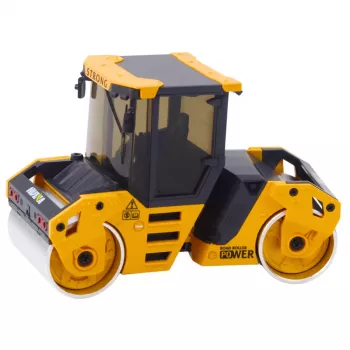 Huina 1:50 Road Roller Metal Construction Vehicle Yellow