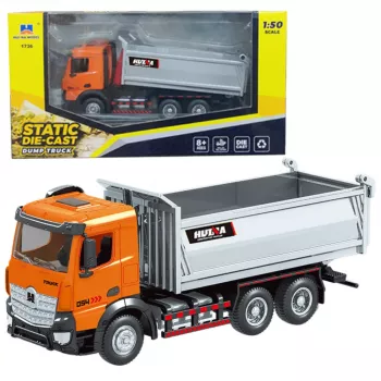 Huina 22775 1:50 Orange Metal Dump Truck Diecast Model
