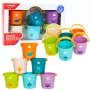 LEAN TOYS Bath Bucket Set With Holes Colored 6pcs