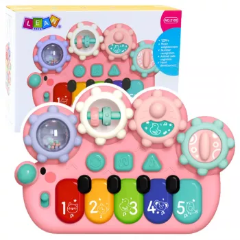 LEAN TOYS Interactive Piano For Kids Gears Pink