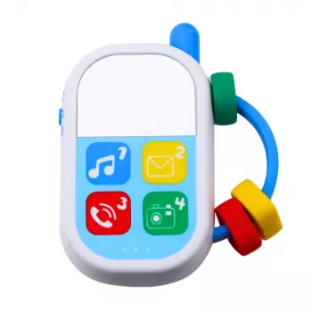 LEAN TOYS Muzikālo rotaļlietu komplekts mazuļiem - Telefons, Tamburīns, Atslēgas, 3 gab.