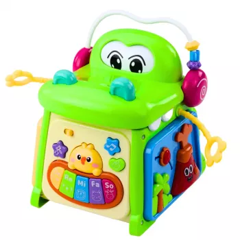 LEAN TOYS Interactive Educational Cube Sorter Piano Sensory Crocodile