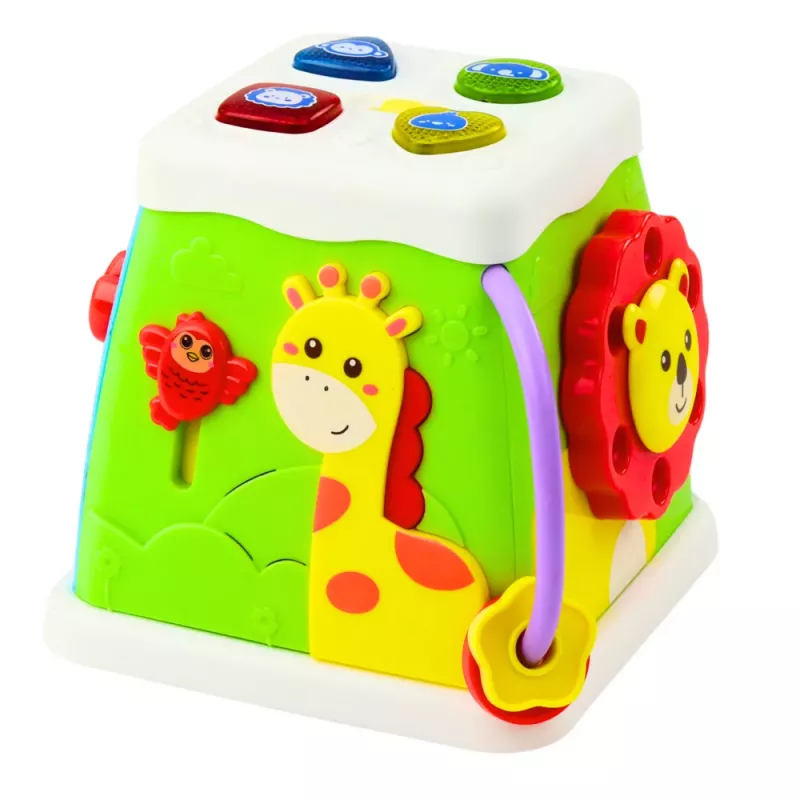 LEAN TOYS Educational Cube Multifunctional Interactive Lights Sounds