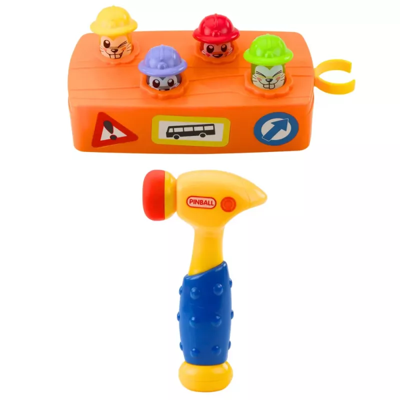 LEAN TOYS Interactive Toy Colorful Mallet Hammer Hamsters Road Works