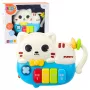 LEAN TOYS Mini Piano for Toddlers Kitten Blue Lights Sounds