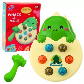 LEAN TOYS Mini Whack A Mole Dinosaur Egg Skill Game Green
