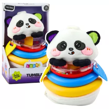 LEAN TOYS Sensory Toy Tumbler Panda Pyramid Rocking Teethers Rattle