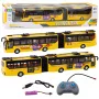 LEAN TOYS RC 1:32 Yellow Articulated Remote Controlled Trolleybus School Bus