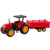 LEAN TOYS RC Remote Controlled Farm Tractor With Trailer Red