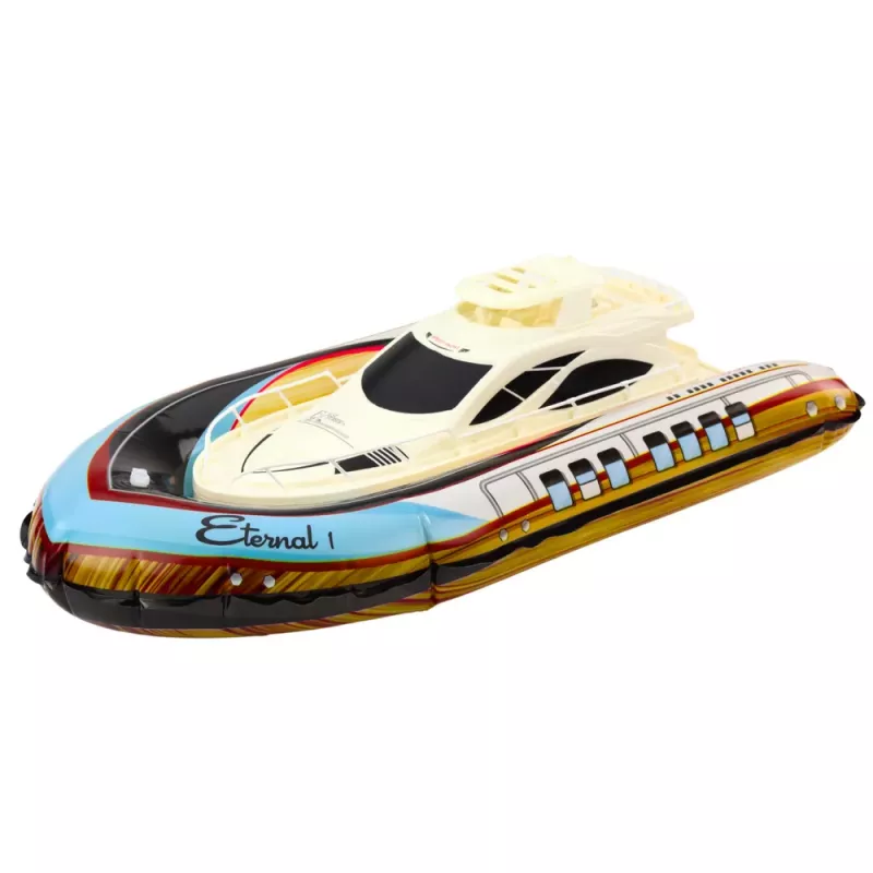 LEAN TOYS Luxury Yacht Boat Inflatable Remote Controlled RC LED Lights