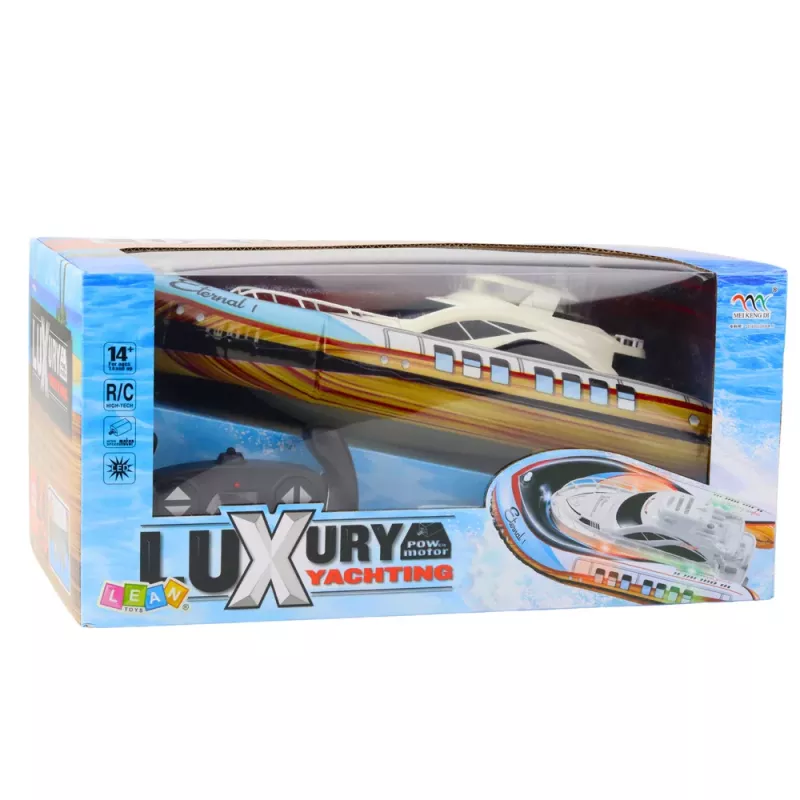 LEAN TOYS Luxury Yacht Boat Inflatable Remote Controlled RC LED Lights