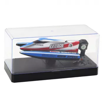 LEAN TOYS Remote Controlled RC Motorboat Blue-Silver 14cm