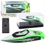 LEAN TOYS Remote Controlled RC Motorboat White-Green 15cm