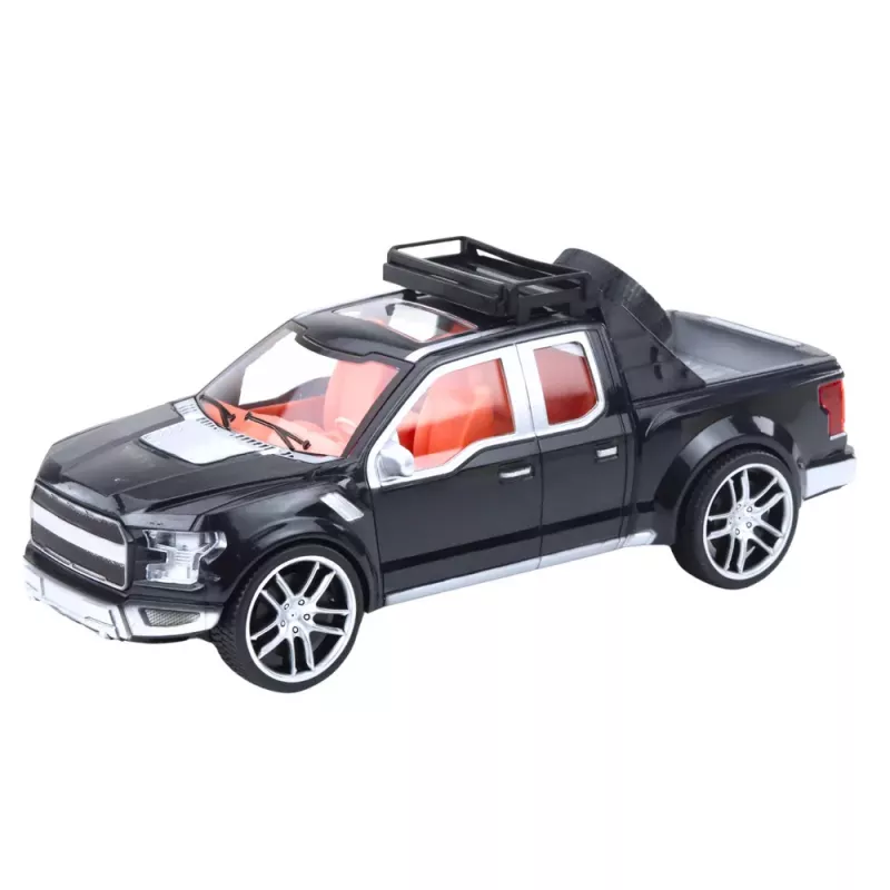 LEAN TOYS Set of Off-Road Car Black Tow Truck Red Sports Car 59cm