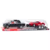LEAN TOYS Set of Off-Road Car Black Tow Truck Red Sports Car 59cm