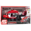 LEAN TOYS Rescue Helicopter ar āķi, nestuvēm, gaismām un skaņām, sarkans, 1:16 mērogs