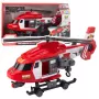LEAN TOYS Rescue Helicopter ar āķi, nestuvēm, gaismām un skaņām, sarkans, 1:16 mērogs