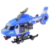 LEAN TOYS Policijas helikopters ar āķi un nestuvēm, gaismas un skaņas, zils, 1:16