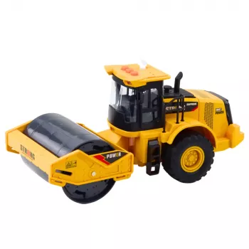 LEAN TOYS Road Roller Rotating Turning Lights Sounds Yellow