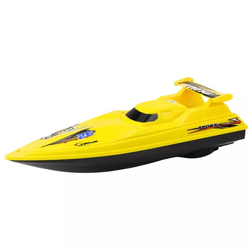 LEAN TOYS Boat Motorboat Floating Yacht Battery Operated Yellow