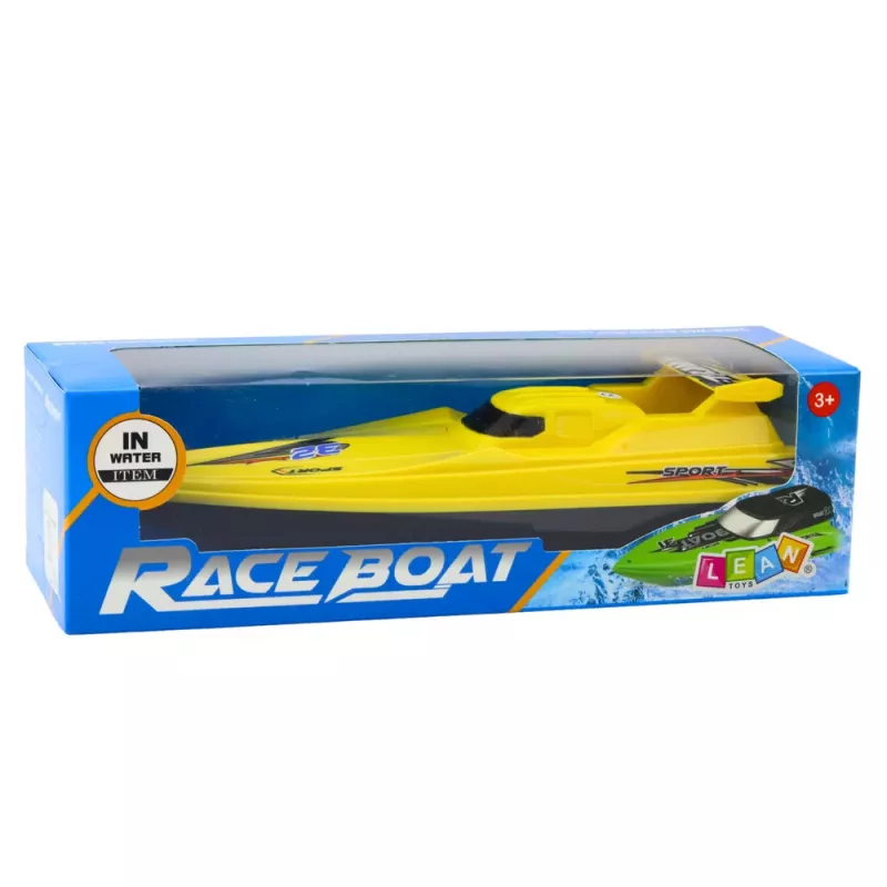 LEAN TOYS Boat Motorboat Floating Yacht Battery Operated Yellow