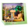 LEAN TOYS Set of Indian Figures Village Indians Kayak Totem