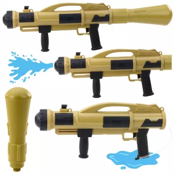 LEAN TOYS Bazooka Ūdens Pistole Ar Sūkni 73 cm Bēša 1100ml