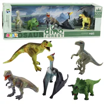LEAN TOYS Realistisku meža dinozauru figūru komplekts 5 gab.