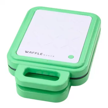 LEAN TOYS Toy Waffle Maker For Kids Battery Operated Light Blushing Green