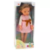 LEAN TOYS Steffi Love lelle rozā kleitā ar banti, garām brūniem matiem, 29 cm