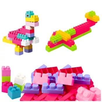 LEAN TOYS Building Blocks in Educational Box 230 Elements Wafle Mini