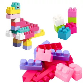 LEAN TOYS Blocks In Box Large Construction Set Colorful 40pcs
