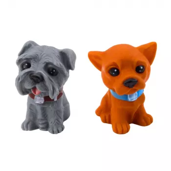LEAN TOYS Set of Figures Cute Dogs Puppies Rubber 8cm 6pcs