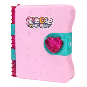 LEAN TOYS Secret Diary Padlock Notebook Locker Key Accessories Pink