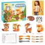 LEAN TOYS Creative Set of Embroidery Felt Forest Animals 6pcs