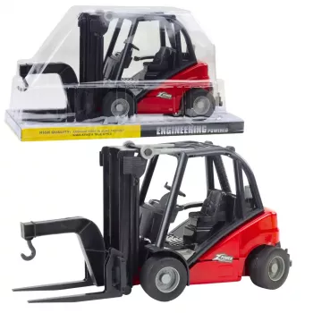 LEAN TOYS Forklift Construction Vehicle Moving Forks Red
