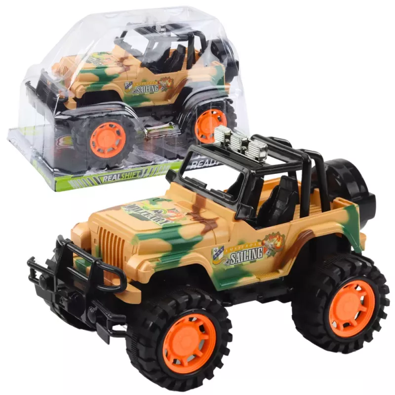 LEAN TOYS Large Military Off-Road Vehicle Beige