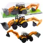 LEAN TOYS Large Backhoe Loader Agricultural Construction Mobile Yellow