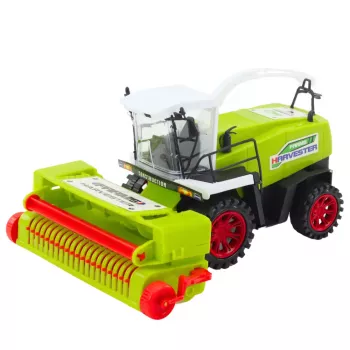 LEAN TOYS Toy Agricultural Combine Harvester Movable With Drive Green