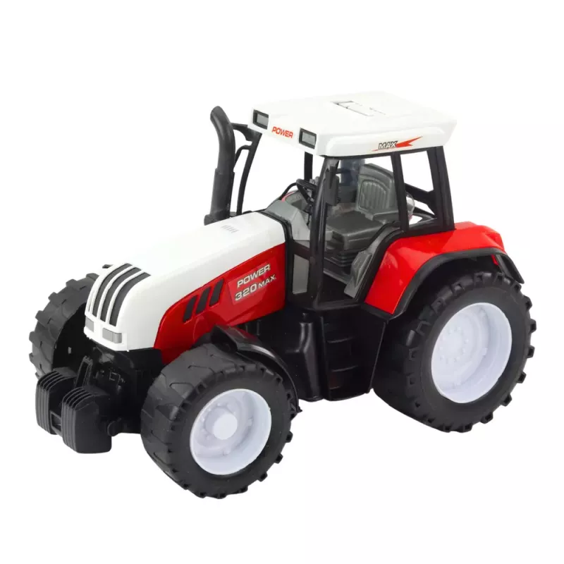 LEAN TOYS Agricultural Farm Tractor With Trailer Feed Mixer Red 60cm