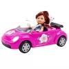 LEAN TOYS Mini Doll Car Cabriolet Dog Set