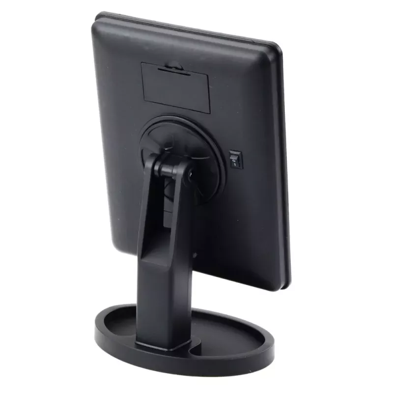 LEAN Cosmetic Mirror 16 LED Diodes With Stand Adjustable Black