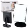 LEAN Cosmetic Mirror 16 LED Diodes With Stand Adjustable Black