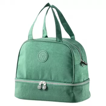 LEAN Thermal Insulating Breakfast Bag with Adjustable Strap Green 27cm