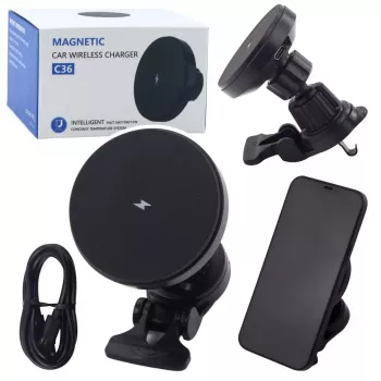 LEAN Magnetic Car Holder with 15W Inductive Charger