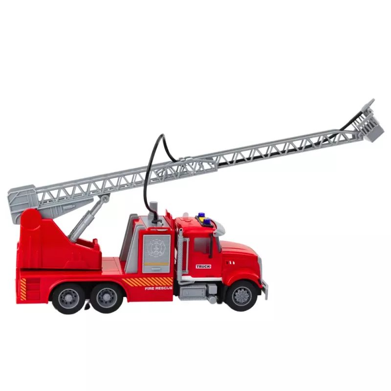LEAN TOYS Fire Truck Ladder Boom Drive Water Lights Sounds